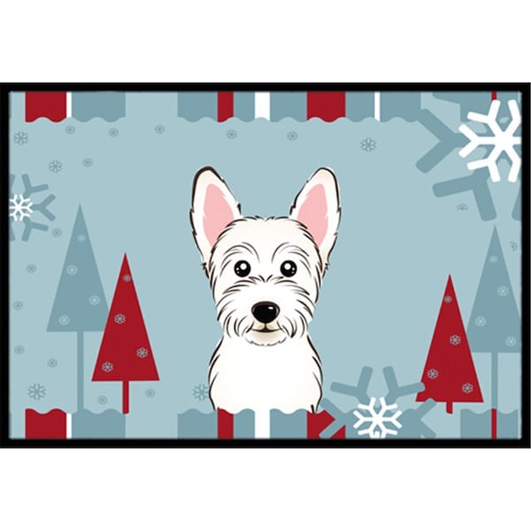 Carolines Treasures Winter Holiday Westie Indoor and Outdoor Mat- 18 x 27 in. BB1722MAT - main